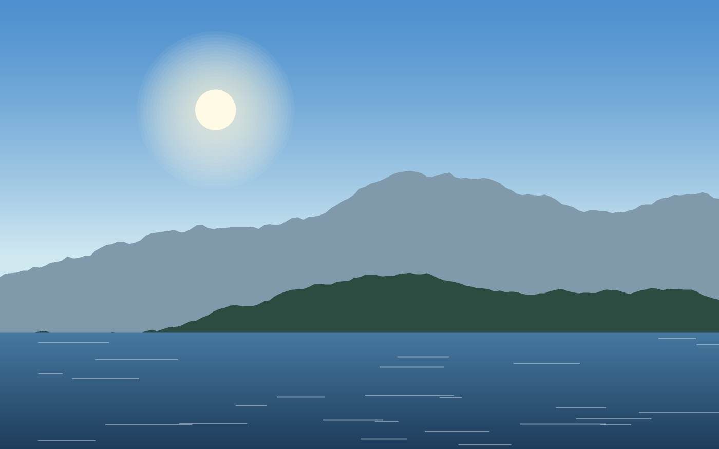 Ilustração de uma paisagem